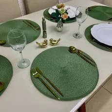 Kit 2 Unidades Souplast Redondo Jantar Mesa Posta 37cm