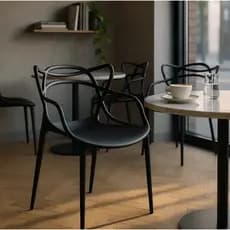 Cadeira Preta Allegra Para Cozinha/Mesa/Jantar/Varanda