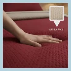 Kit Colcha King Dupla Face 3 Peças Eurotextil Microfibra Matelassado | Cobre Leito Siena Double