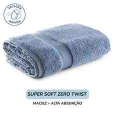 Toalha Banho e Rosto Corttex Super Soft Algodão Alta Absorção Grossa Ultra Macia Felpuda 500g/m2