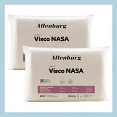 Travesseiro Nasa Altenburg Viscoelástico Marfim 46cm x 66cm Ergonômico 12cm de Altura Não Deforma