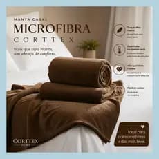 Manta Microfibra Corttex Casal 1.80 x 2.00m Antialérgico | Mantinha Lisa Super Macia e Quentinha