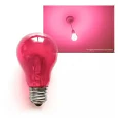 Lâmpada Incandescente E27 40W 127V Rosa – Iluminação Decorativa Colorida Para Abajur e Cromoterapia