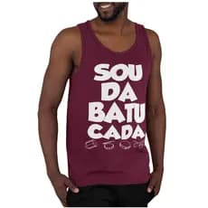 Camiseta Regata Masculina Samba Pagode Estampa Batucada Algodão Casual Confortável P M G GG