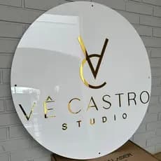 Logo Redondo  em Acrílico Personalizado –  Decorativa Moderna 60 cm [Não acompanha led]