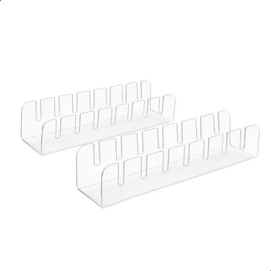 Organizador para Bonés com 7 Divisórias – Acrílico Cristal de Luxo para Closet e Coleções