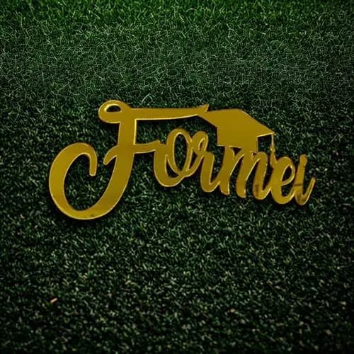 Letreiro Formei em Acrílico Espelhado Dourado 2mm | Decoração Formatura | Oferta