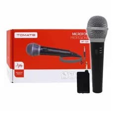 Microfone 2 Em 1 Profissional Com E Sem Fio Som Tv Karaokê Mt-1201