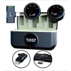 Microfone s/ Fio Mic Lapela ELETRO EL-1847 para iPhone / Androide entrada Tipo C