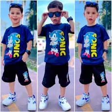CONJUNTO DO SONIC INFANTIL DE VERÃO MENINO HOMEM ARANHA MICKEY HULK BATMAN MASCULINO DRY-FIT TAMANHOS EM PROMOÇÃO