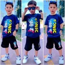 CONJUNTO INFANTIL CAMISA E SHORT SONIC BATMAN HOMEM ARANHA HULK MICKEY MENINO VERÃO INFANTIL JUVENIL MASCULINO