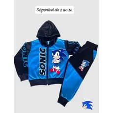 ROUPA DE FRIO CONJUNTO INFANTIL JUVENIL SONIC BATMAN HULK HOMEM ARANHA MENINO INVERNO MASCULINO CASACO COM ZIPER CALÇA