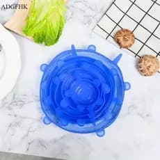 12 Peças Tampas Panela Silicone Universal Reutilizável Elástica Tampas Silicone Rotundidade