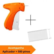 Aplicador de Tag Etiquetadora + 500 Pinos Plásticos para Roupas e Tecidos Aplicadora Tags
