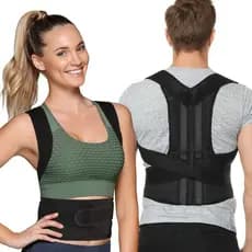 Corretor Postural Cinta Lombar Colete Ajustável Ortopédico Unissex Alívio Dor Costas Ombros Coluna