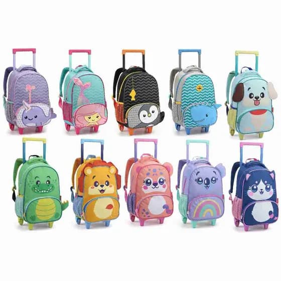 Mochila Infantil Escolar com Rodinha Animal Zoop Mochila com Rodinha Mochila Infantil com Rodinha