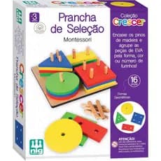 Brinquedo Educativo Prancha de Seleção Montessori em Madeira NIG Brinquedos