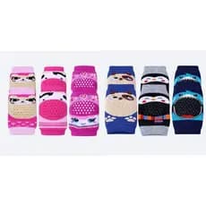 Kit 3 Pares Joelheira Bebe Engatinhar Antiderrapante InfantiL