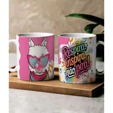 Caneca Divertida Respira, Inspira, Não Pira | Presente Criativo | Caneca Humor | Caneca Meme