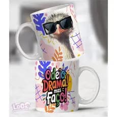 Caneca Divertida Odeio Drama Mas Faço | Presente Criativo Personalizado | Caneca Humor | Caneca Meme