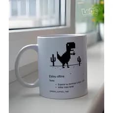Caneca Divertida Estou Offline - Caneca Meme