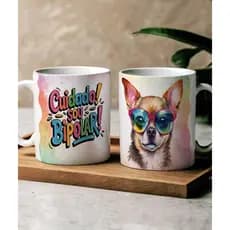 Caneca Divertida Cuidado Sou Bipolar | Presente Criativo Personalizado | Caneca Humor | Caneca Meme