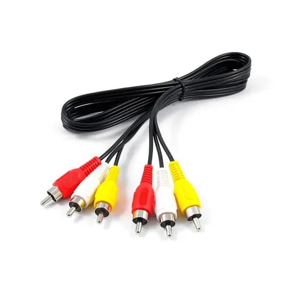 Cabo 3 Rca X 3 Rca Áudio Vídeo 1,8m Dvd Player Video Game receptor