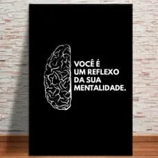 Quadro Decorativo Frase Motivacional Minimalista Preto Branco Escritório Sala Quarto