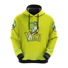Blusa De Frio Moletom Jogo Mario Yoshi Full Promoção