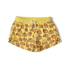 Short Praia Bermuda Feminina Capivara Fofa Moda Animais