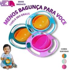 Tigela GIro Bowl Anti Derramamento 200ml Pote Giratório 360° Prato Infantil
