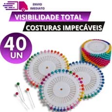 Alfinete De Cabeça Bolinha Colorida Para Costuras Marcações  Patchwork Quadros Vitrines Para Fixar