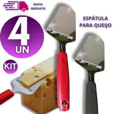 Plaina Espátula Para Queijo 21cm Inox Com Cabo Black Cortador Fatiador e Corta  Queijo