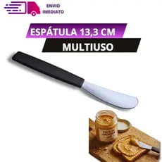 Espatula para Manteiga 13,3 cm Para Servir Tortas Patês Geléias em Inox  Cabo Preto ou Vermelho