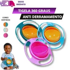 Tigela Prato Anti Derramamento 200ml Pote Giratório 360° Infantil Gyro Bowl