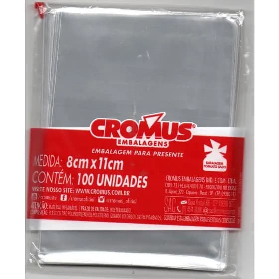 Kit 3 pacotes  Saco transparente 100 UNIDADES cada