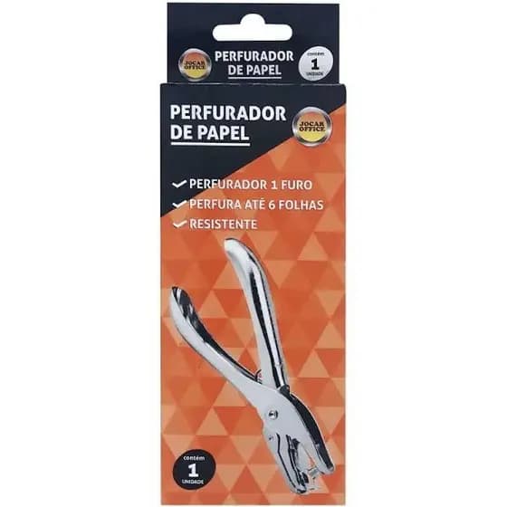 Perfurador De Papel 1 Furo Jocar Office Jocar Office Leonora15CM