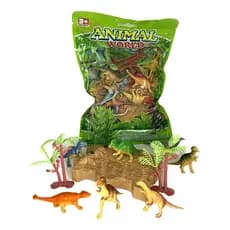 Kit Dinossauros Com 13pçs Infantil Miniatura Emborrachado