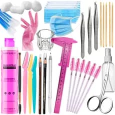 Kit Designer De Sobrancelhas Profissional Paquimetro Grande Caneta Gel Branca Lápis Dermartográfico