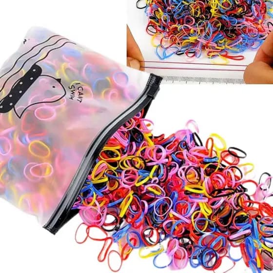 Pacote Elastiquinho Colorido Elástico Cabelo Infantil 400uni