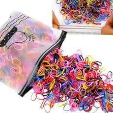 Pacote Elastiquinho Colorido Elástico Cabelo Infantil 400uni