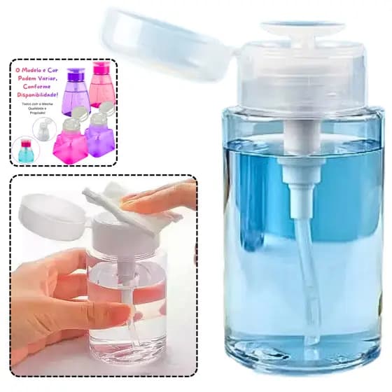 PORTA DOSADOR ACETONA COM TAMPA MANICURE