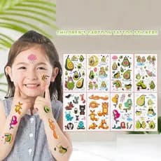 60 pcs Tatuagem Temporária Infantil Fake Popular Sereia  Dos Desenhos Animados Adesivos Para Crianças Meninos Meninas Festa De Aniversário