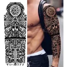 Tatuagem Falsa Temporária Tattoo Fake a Prova D'água Unisex Realistas 3D Festa Social Verão Praia Unisex