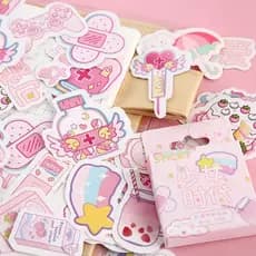 46 pçs/caixa adesivos desenho animado japonês scrapbook criativo decoração - Papelaria - Autocolante - Fofo - Kawaii