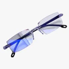 Óculos de Grau Leitura Inteligente Anti Luz Azul para Leitura e Descanso Bifocal Perto e Longe +Estojo Zoom Automático