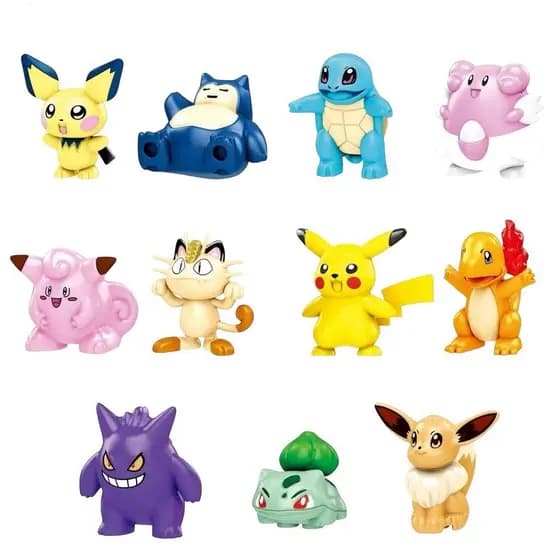 Blocos De Montar Criaturas Fofas - Kit 11 Bonecos Colecionáveis Estilo Anime - Minifiguras