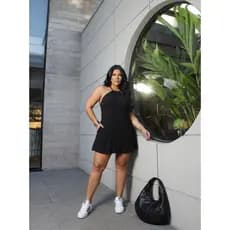 Macaquinho Vestido Short Saia Plus Size All Curve Feminino Soltinho Disfarça Barriga Amarração Frente Única