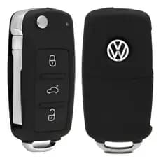 Controle Canivete Vw Cromado Universal 3 Botões Programável