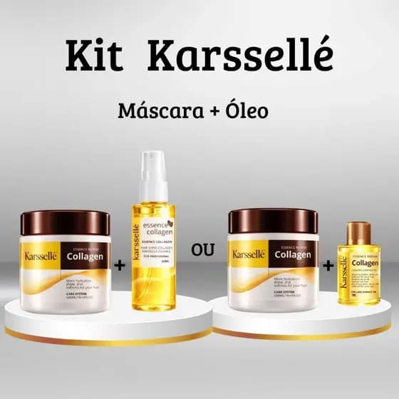 Kit Karsselle - Máscara 500g + Óleo 7ml OU 60ml